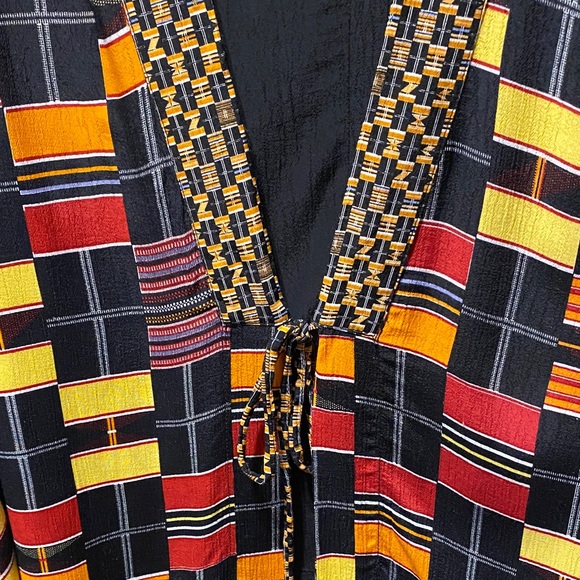 We Be Bop Vintage Colorful Geometric Patterned Cardigan and under top size 1X - Picture 4 of 16